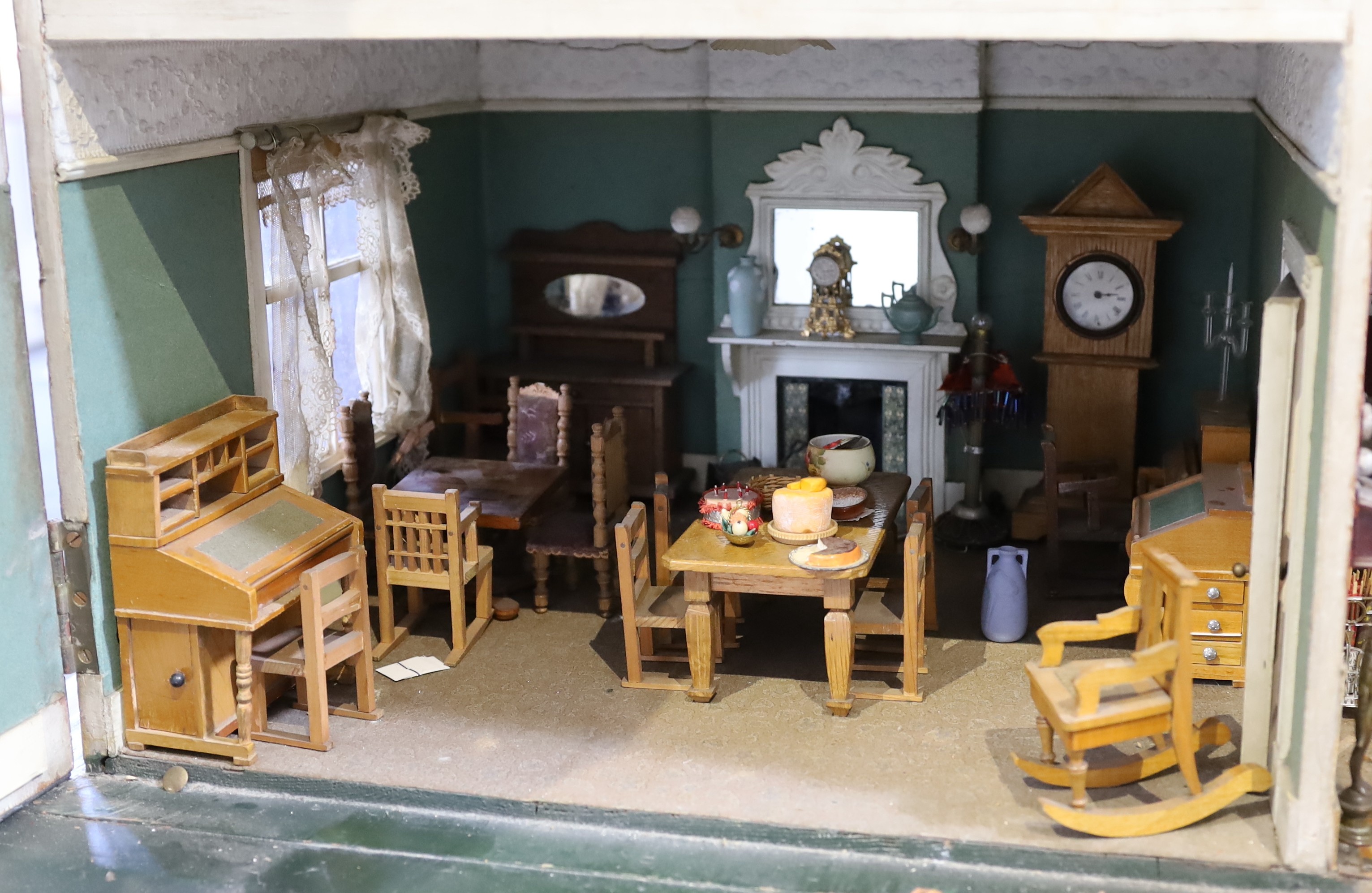 'Ednaville': A fine fully furnished Victorian dolls' house, circa 1880-1900